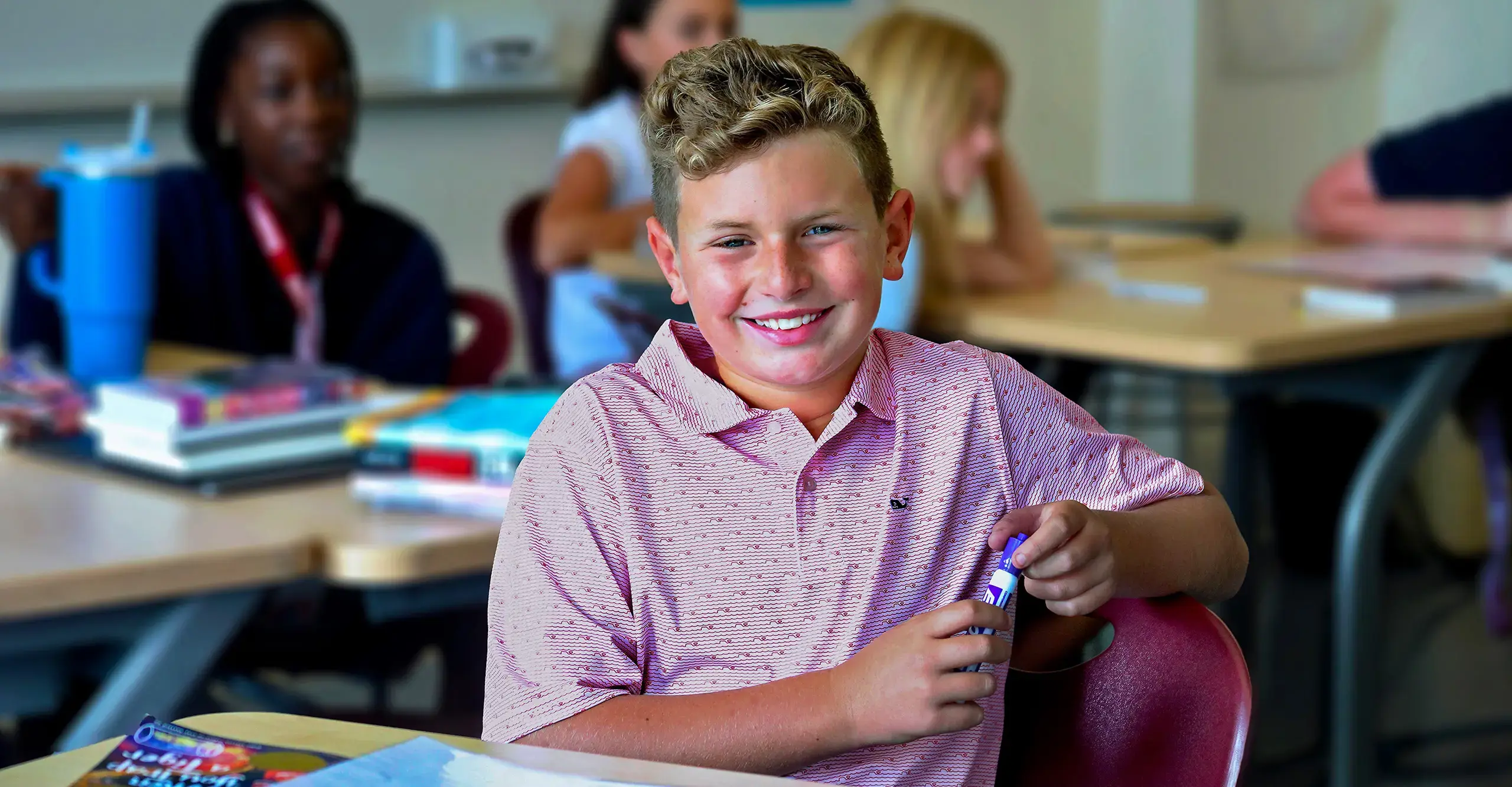 Worcester Academy Middle School students taking part in a Model UN.