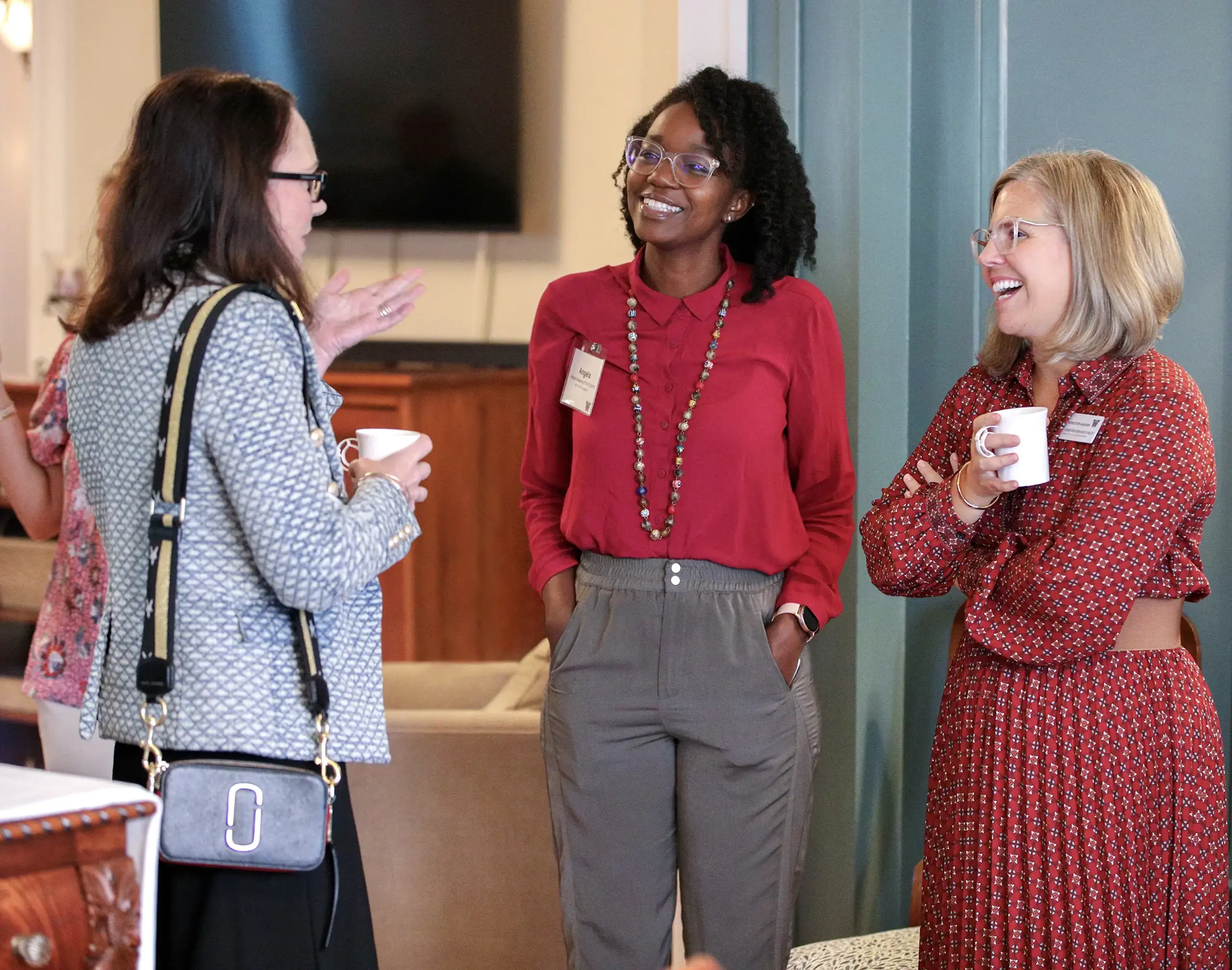 Worcester Academy parents at a coffee.