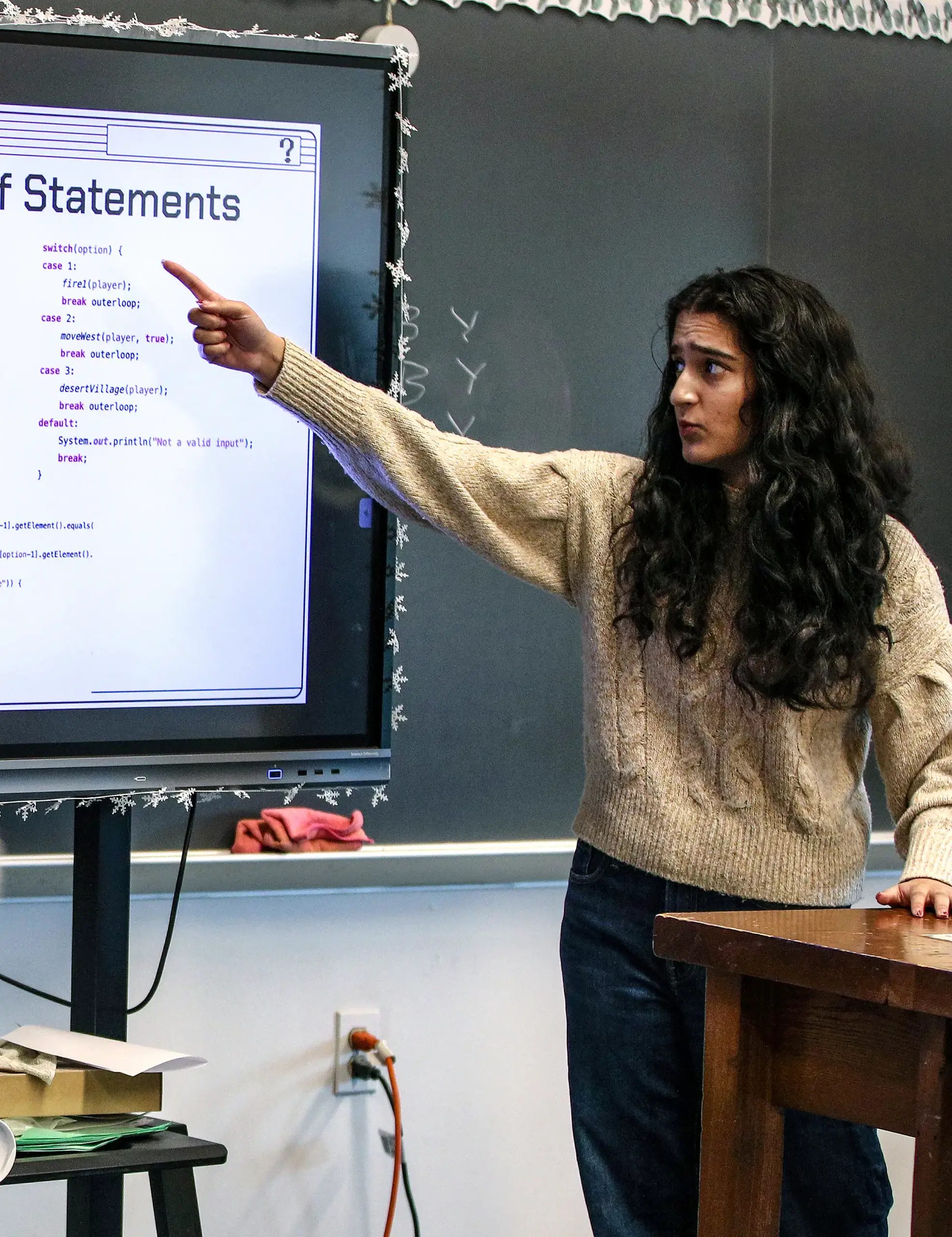 Worcester Academy Upper School Student in Class.