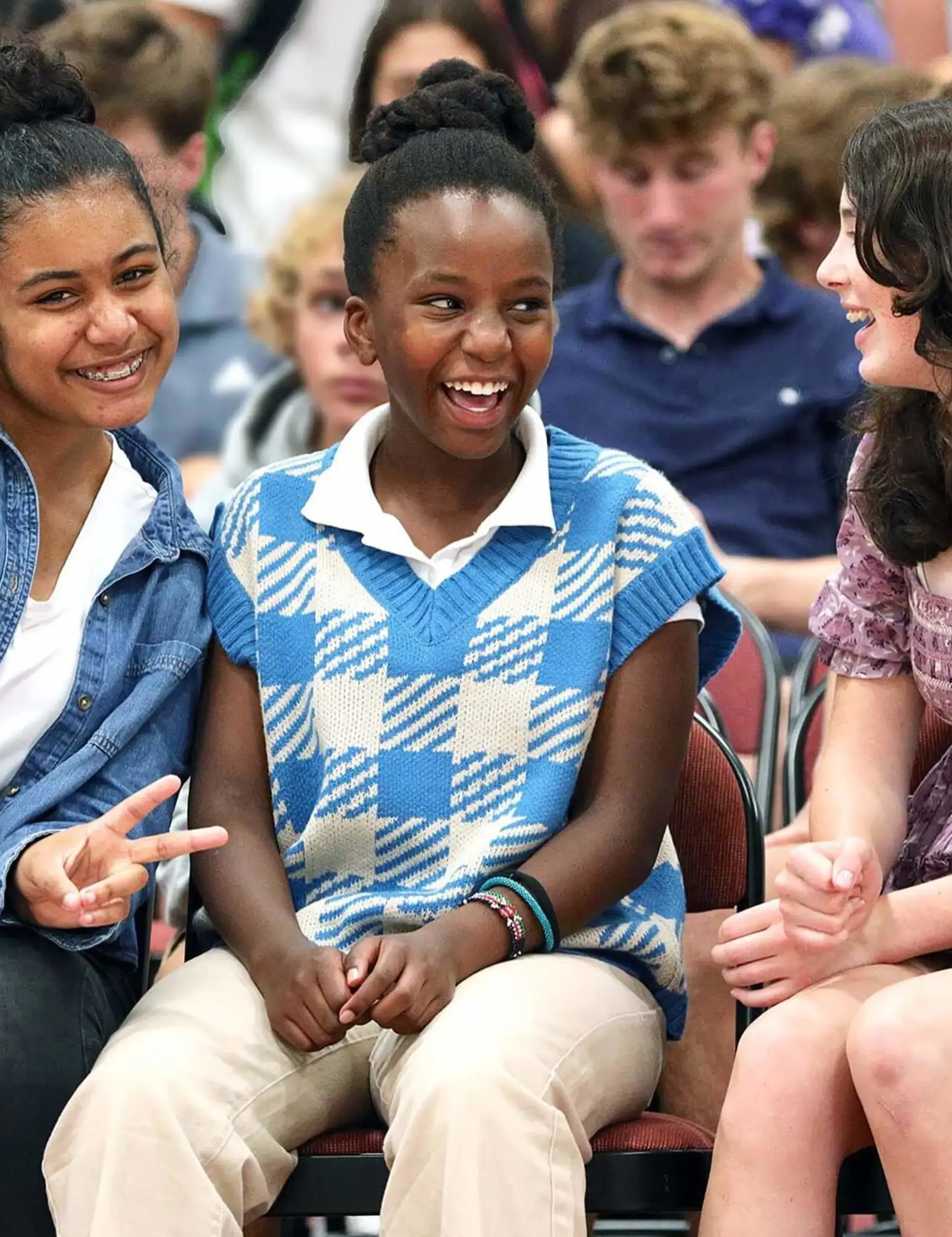 Worcester Academy students at a pep rally.