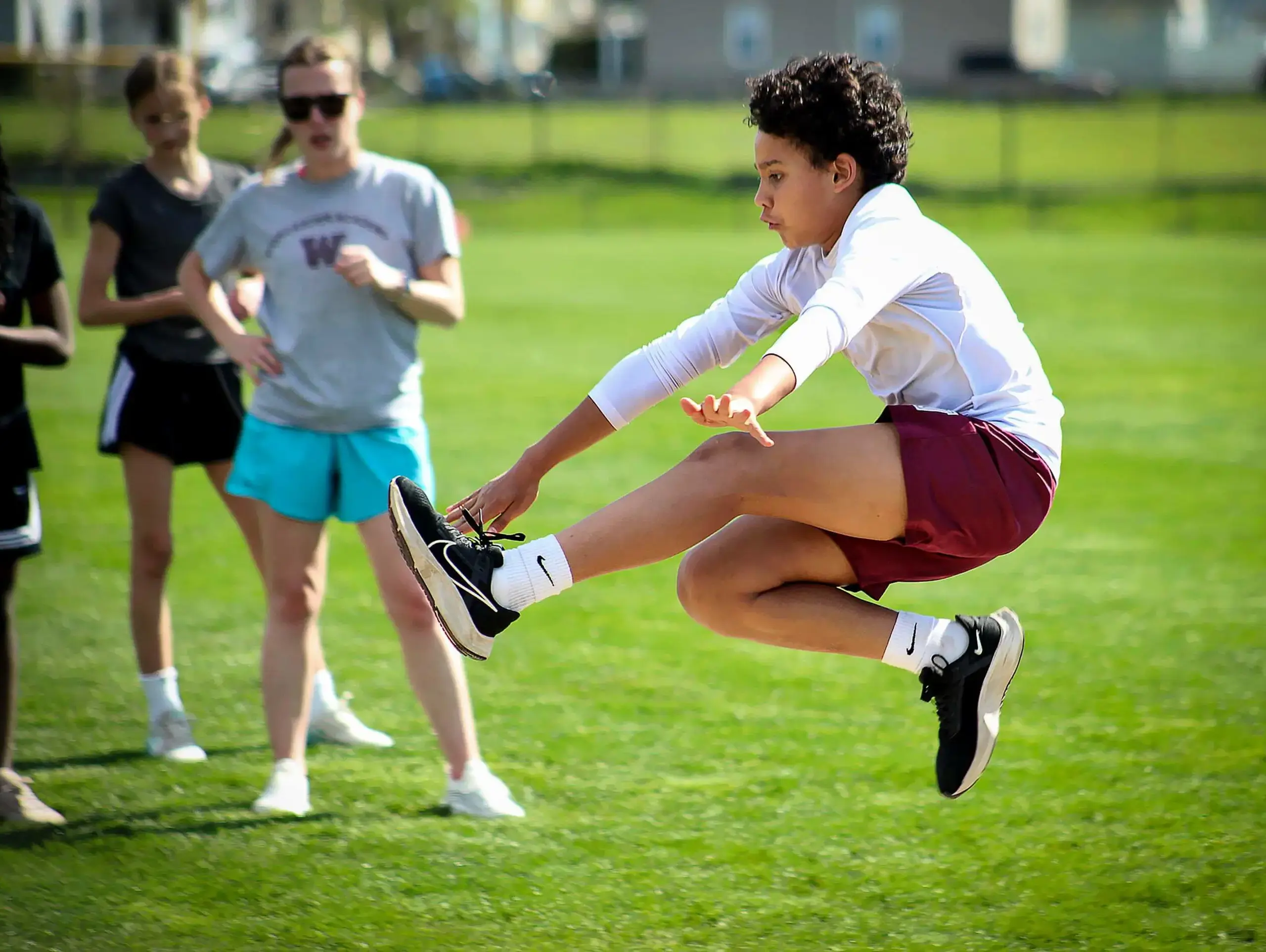 Worcester Academy Middle School student in a Physical Education class