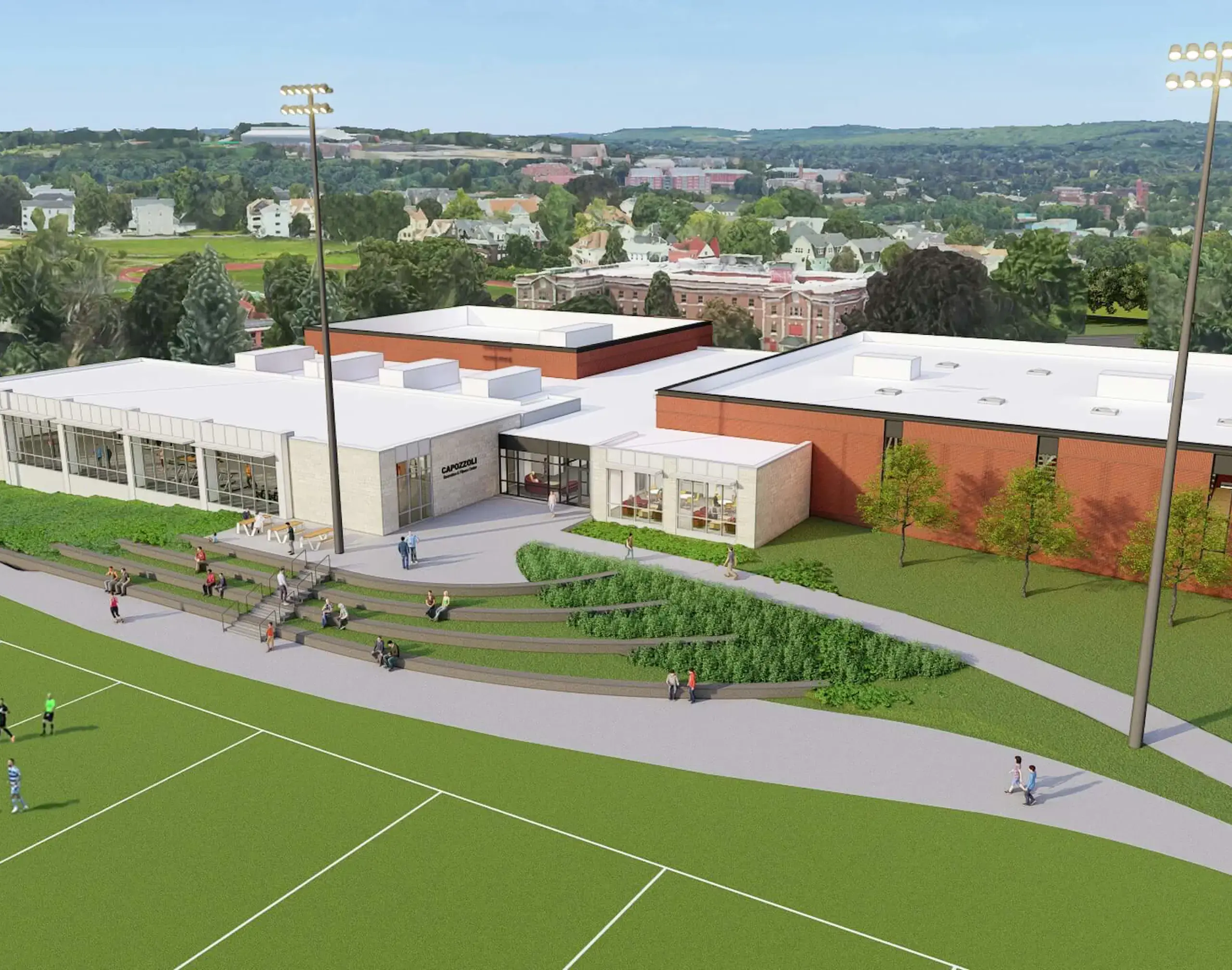 Rendering of the Capozzoli Athletics Center at Worcester Academy