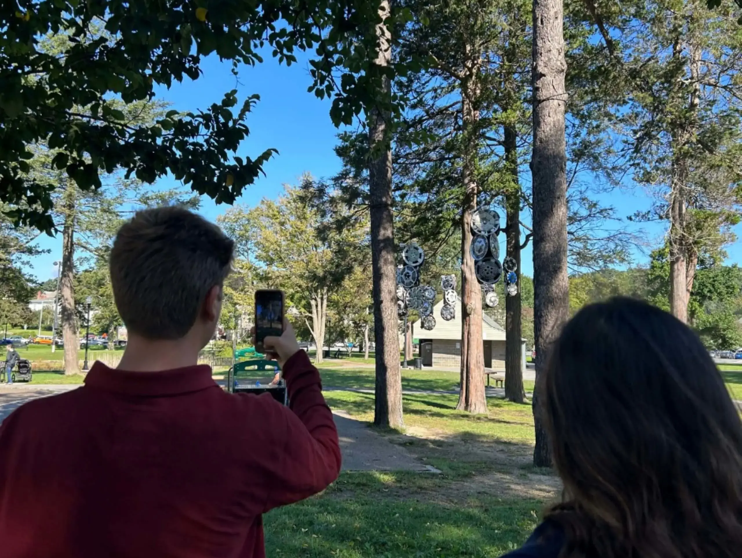 Worcester Academy students from the Urban Ecology class at nearby Elm Park.