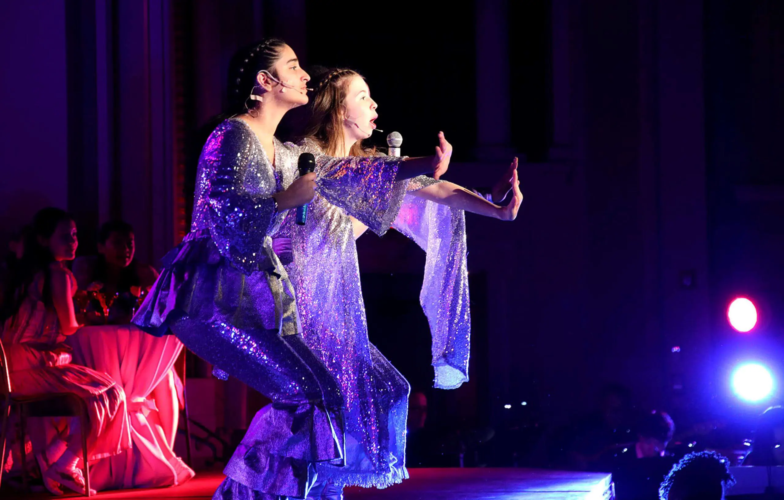 Worcester Academy Students taking part in a performance of Mama Mia