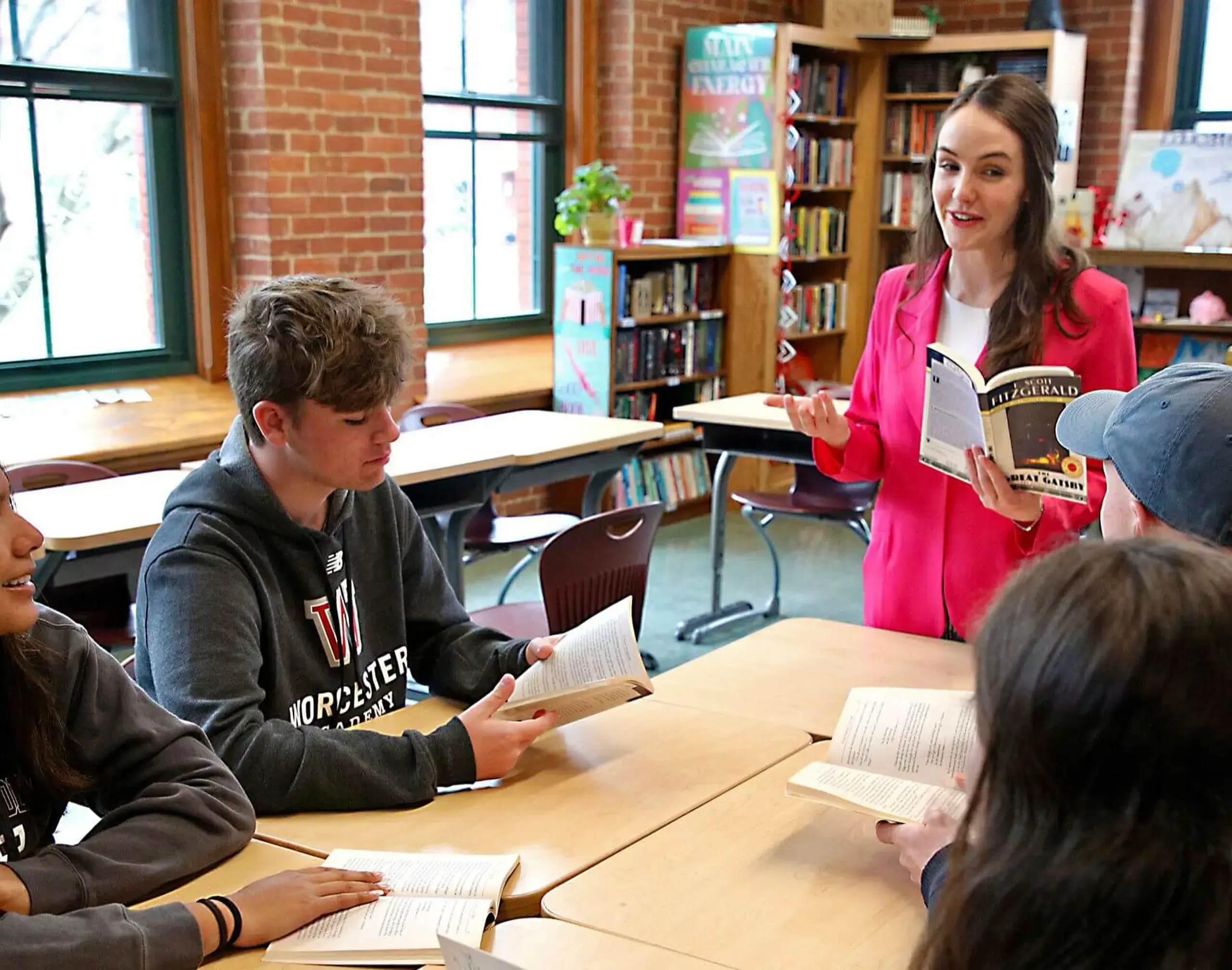 Worcester Academy Upper School English Class.