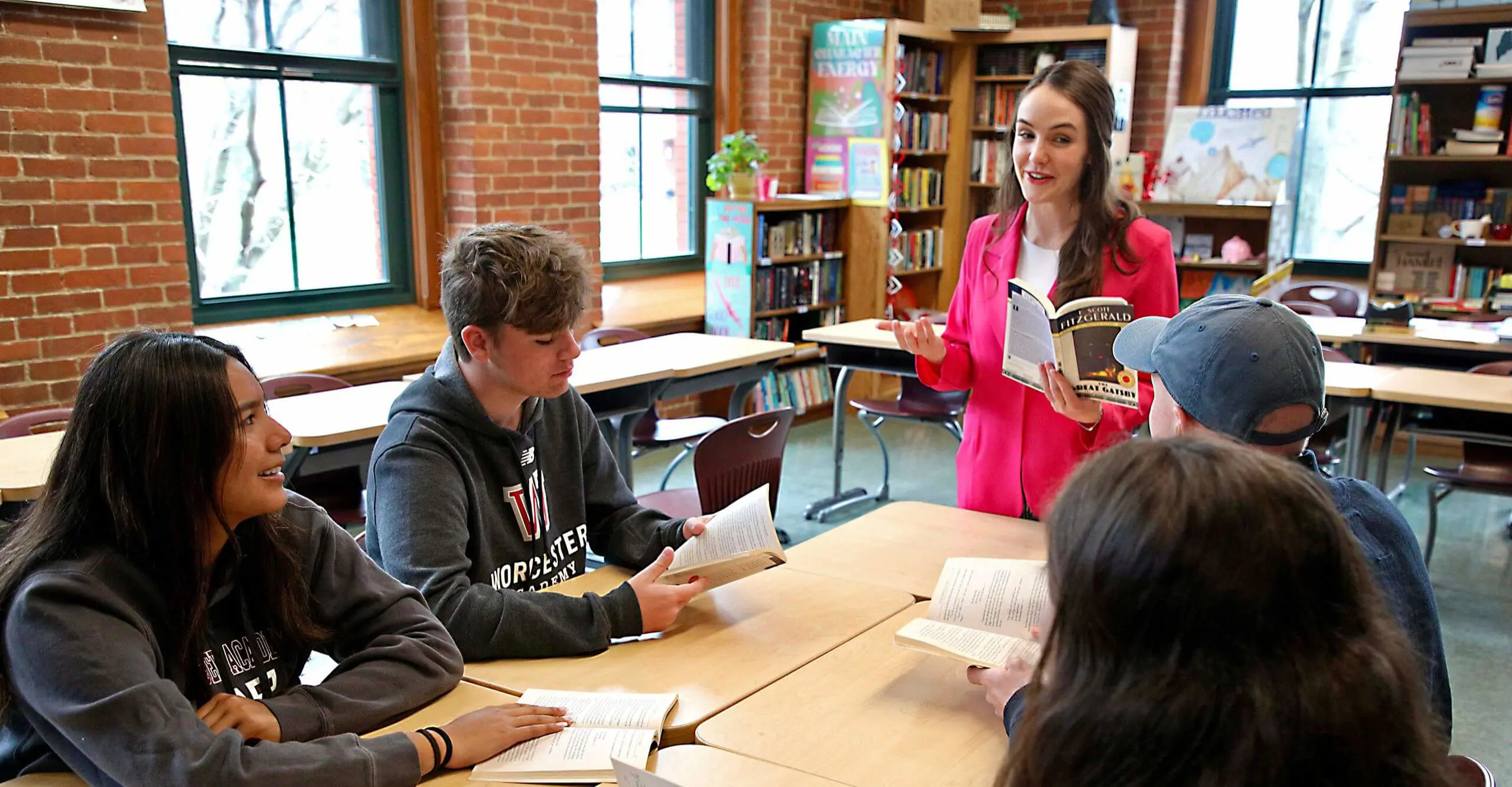 Worcester Academy Upper School English Class.